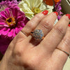 Luscious Victorian Old Euro Diamond Cluster Ring