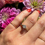Charismatic Old Mine Cut Diamond in Engraved Solitaire Ring