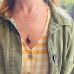 Leafy Amber & Sterling Silver Necklace