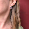 Romantic 1950s Amethyst & Gold Earrings