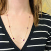 Amethyst Studded 14k Gold Curb Chain