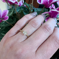 Exquisite Step-Cut Diamond in Gold Solitaire by 720