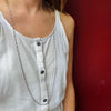 36" Long Sterling Silver Trombone Link Chain