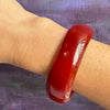 Chubby Chestnut-Colored Bakelite Clamper Bracelet