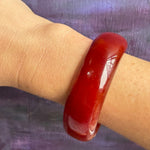 Chubby Chestnut-Colored Bakelite Clamper Bracelet