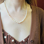 20" Baroque Pearls with Silver Filigree Clasp