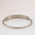 Pretty in Pink Mexican Alpaca Silver Hinged Bracelet