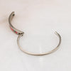 Pretty in Pink Mexican Alpaca Silver Hinged Bracelet