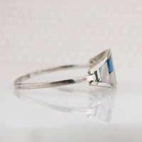 Beautiful Checkerboard Inlay Hinged Bracelet
