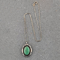 Stunning Turquoise & Sterling Silver Shadowbox Pendant by L.M. Nez