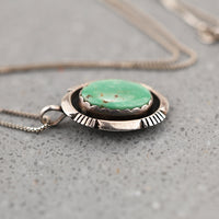 Stunning Turquoise & Sterling Silver Shadowbox Pendant by L.M. Nez