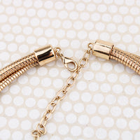 Slinky Double Strand Gold Filled Gas Pipe Necklace