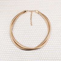Slinky Double Strand Gold Filled Gas Pipe Necklace