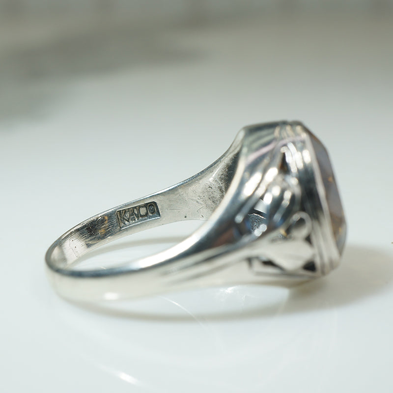 Flowy Sterling Kahlo Citrine Ring