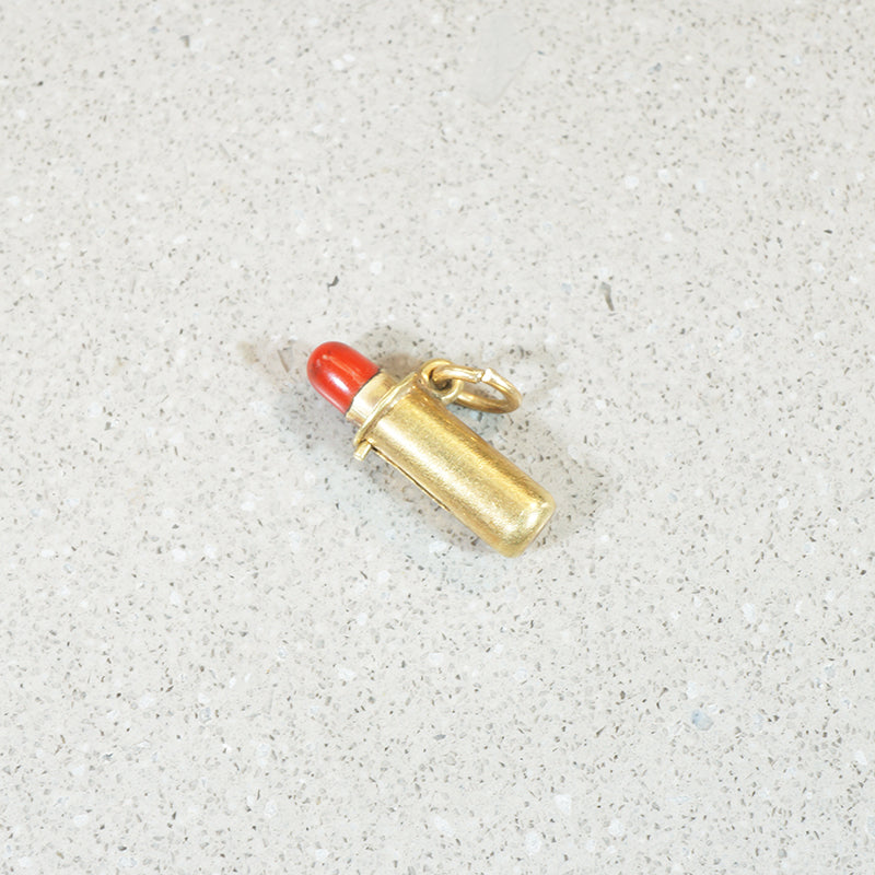 Living That Femme Life 14k Gold Lipstick Charm