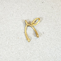 Make-a-Wish 14k Gold Wishbone Charm