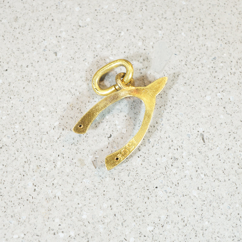 Make-a-Wish 14k Gold Wishbone Charm