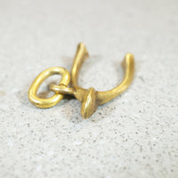 Make-a-Wish 14k Gold Wishbone Charm