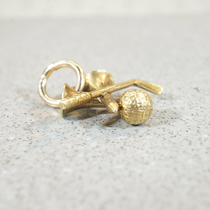 Complete Golf Kit Charm in 14k Gold