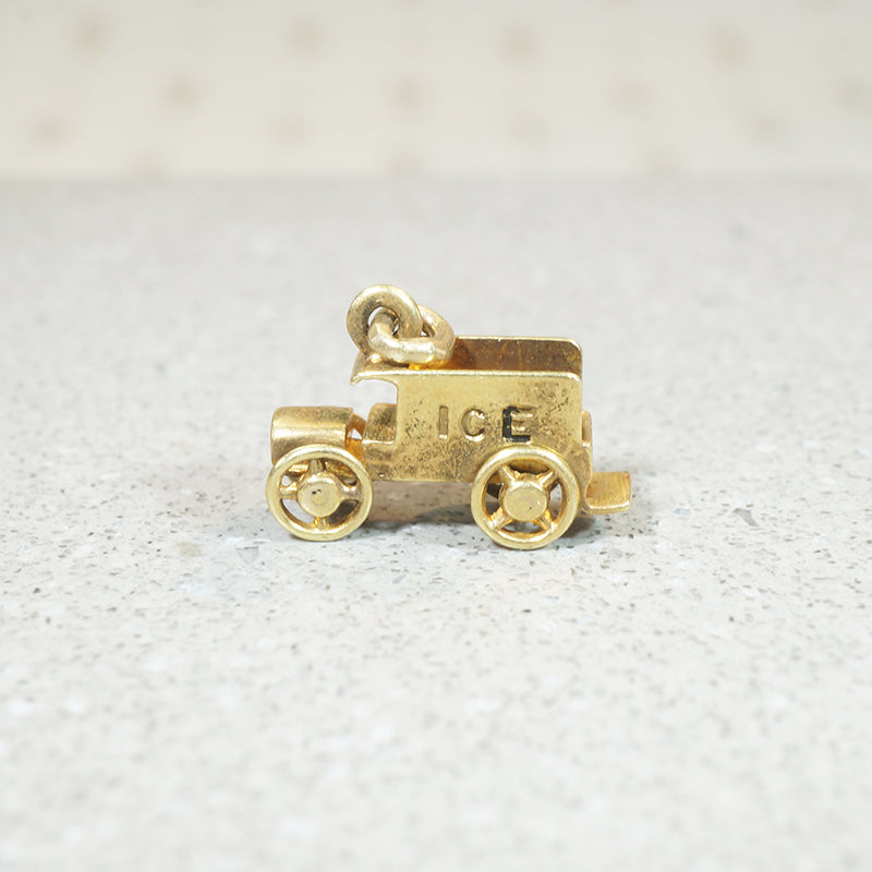 Tiny 14k Gold Ice Truck Charm