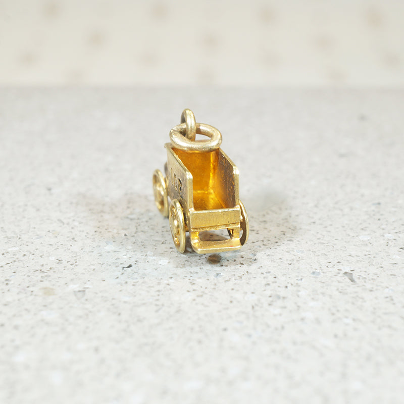 Tiny 14k Gold Ice Truck Charm