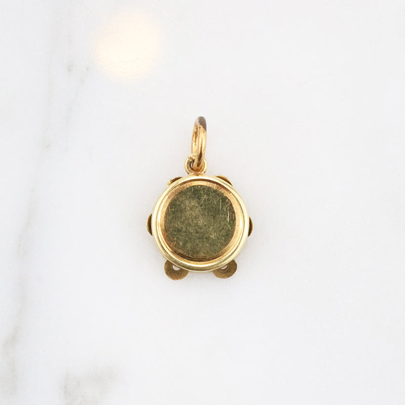 The Tiniest Tambourine in 14k Gold