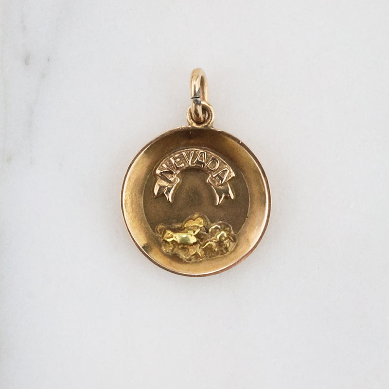 Nevada Gold Pan Charm in 14k Gold