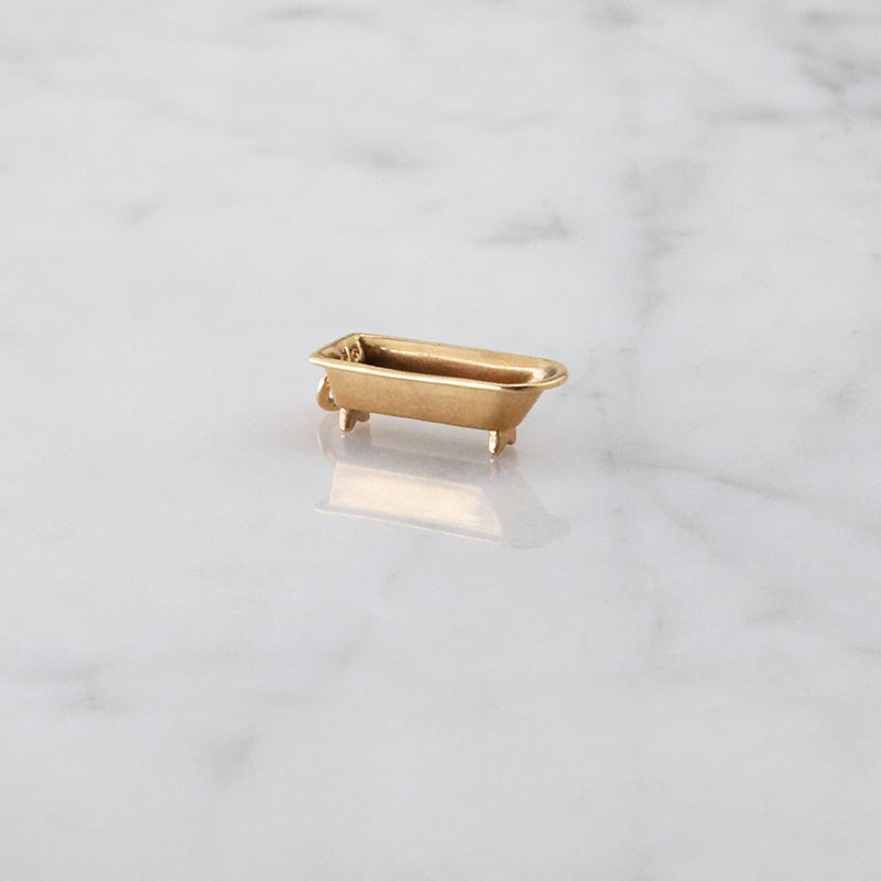 Gorgeous Gold Clawfoot Tub Charm