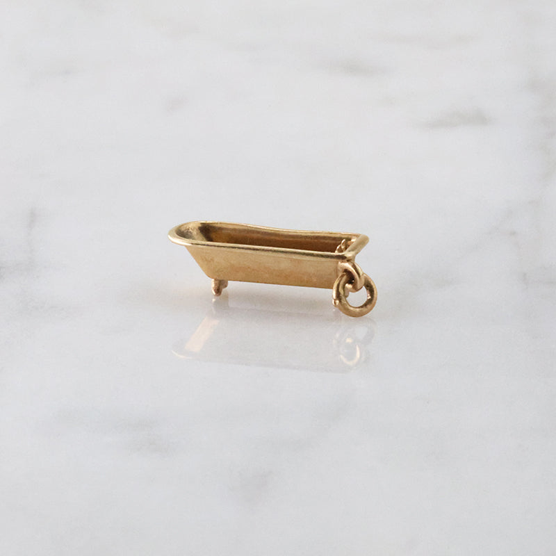 Gorgeous Gold Clawfoot Tub Charm