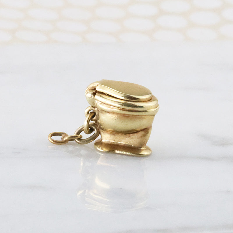 The Royal Treatment 14k Gold Toilet Charm