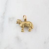 Golden Fleece Lamb Charm in 14k Gold