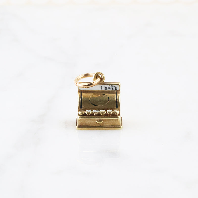 Classic Cash Register Gold Charm