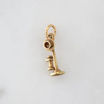 Candlestick Style Telephone Charm in 14k Gold