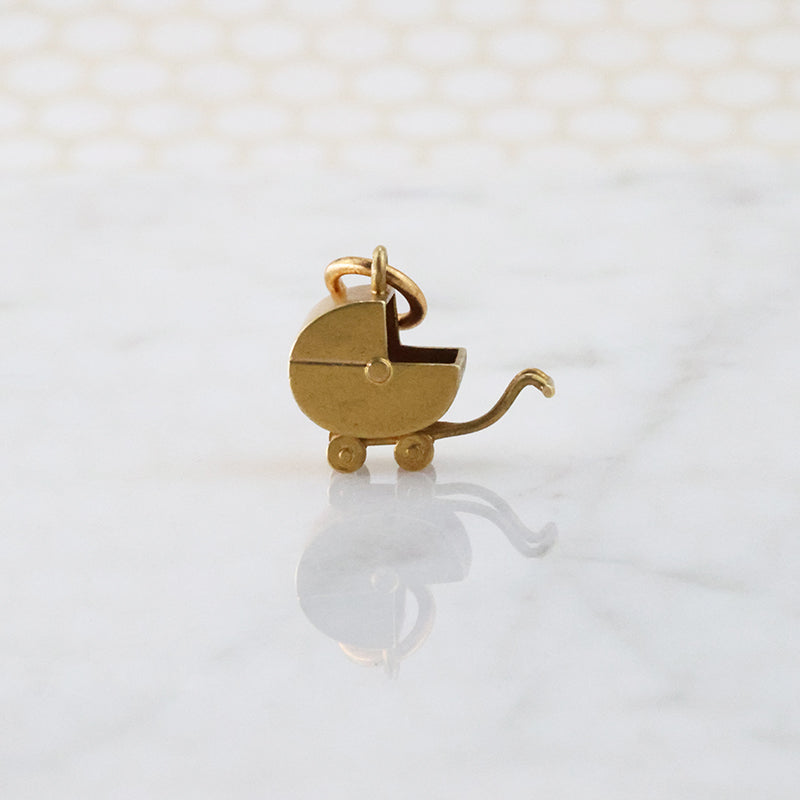 The Perfect Pram Charm in 14k Gold