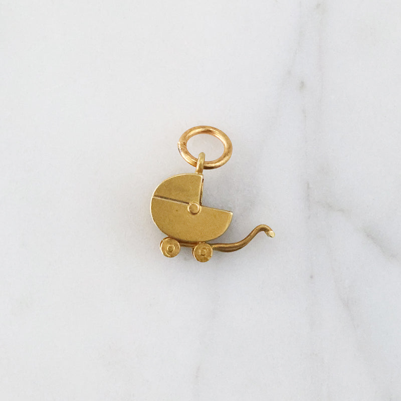 The Perfect Pram Charm in 14k Gold