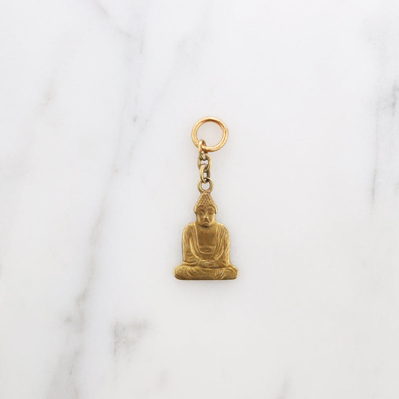 Meditative Buddha Charm in 14k Gold