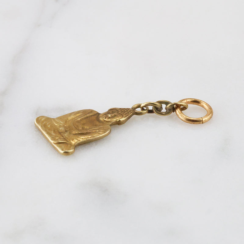Meditative Buddha Charm in 14k Gold