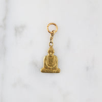 Meditative Buddha Charm in 14k Gold