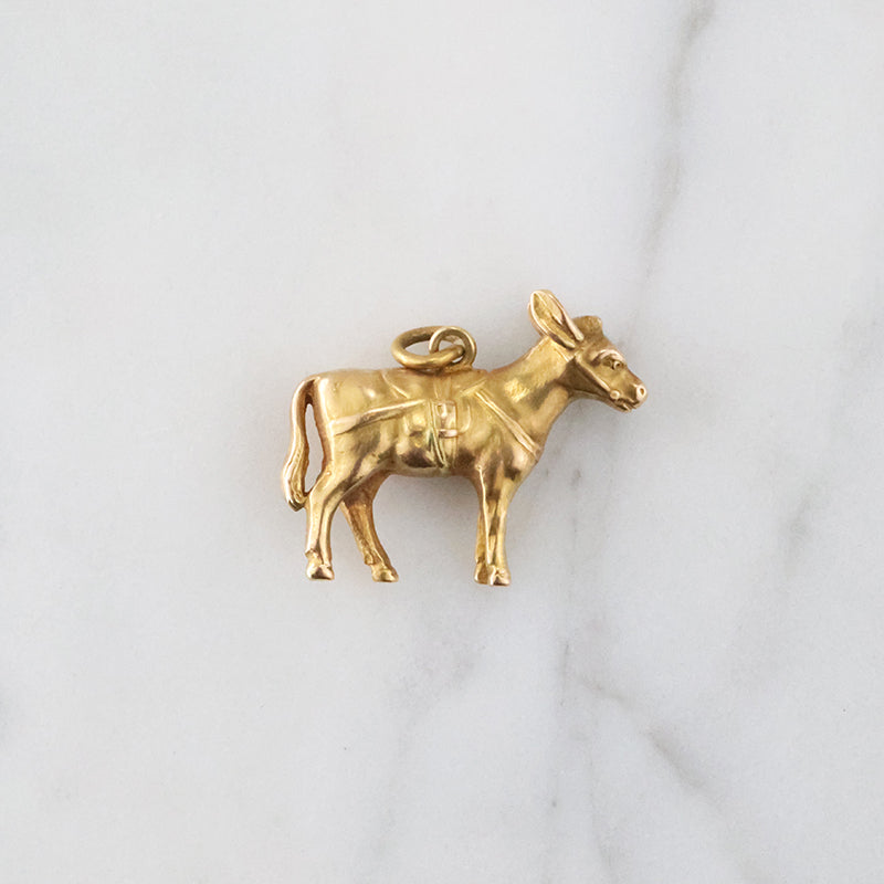 Darling Donkey Charm in 14k Gold