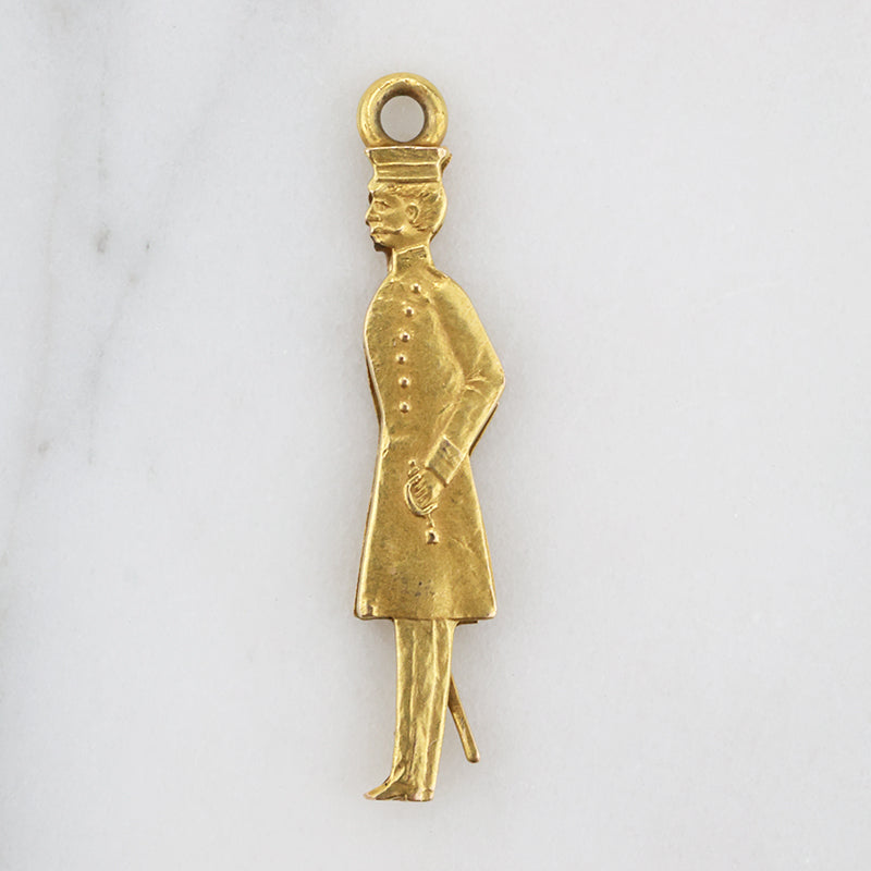 The Saluter 14k Gold Soldier Charm