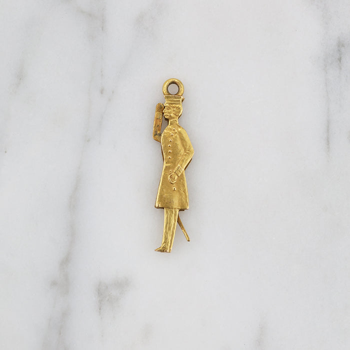 The Saluter 14k Gold Soldier Charm