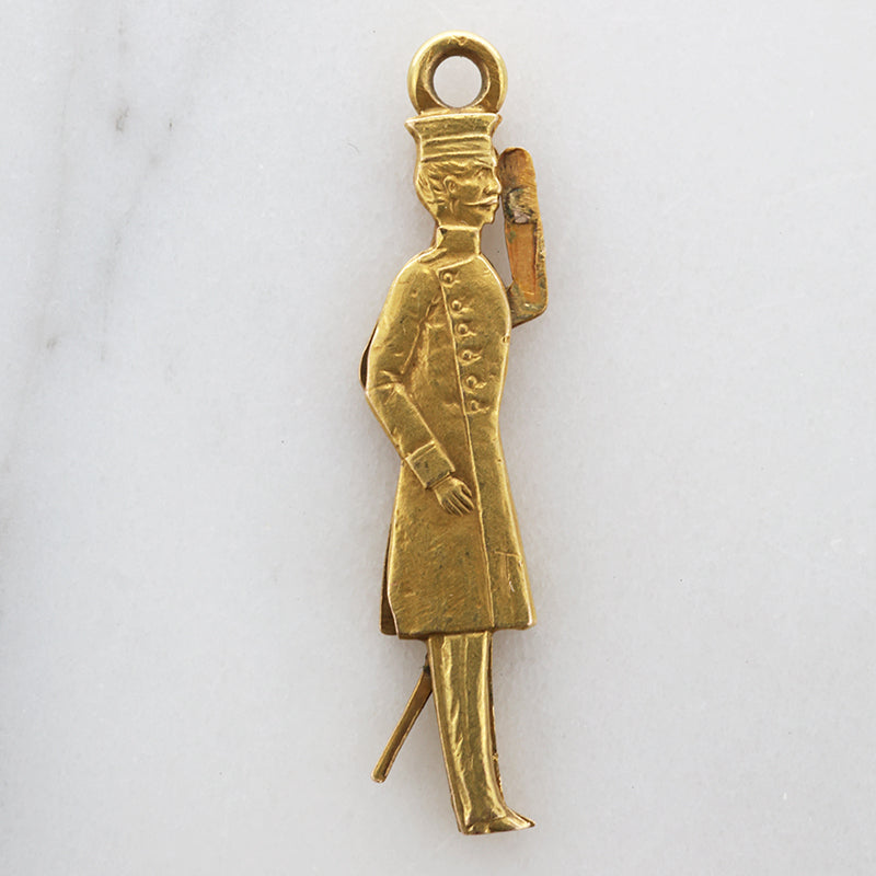 The Saluter 14k Gold Soldier Charm