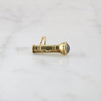 Moonstone & 14k Gold Flashlight Charm