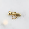 Moonstone & 14k Gold Flashlight Charm