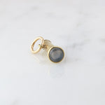 Moonstone & 14k Gold Flashlight Charm