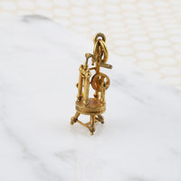 Sleeping Beauty's Spinning Wheel 14k Gold Charm