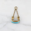 Viking Dragon Boat Charm in Silver Gilt