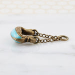 Viking Dragon Boat Charm in Silver Gilt