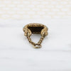 Viking Dragon Boat Charm in Silver Gilt