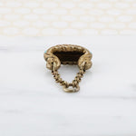 Viking Dragon Boat Charm in Silver Gilt